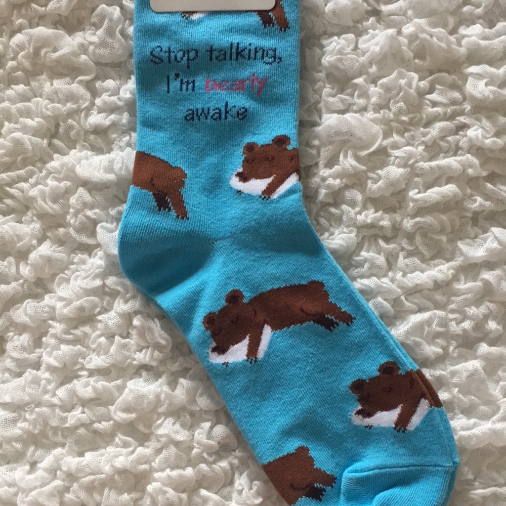 🧦3/$20 Cute Bearly Awake Socks